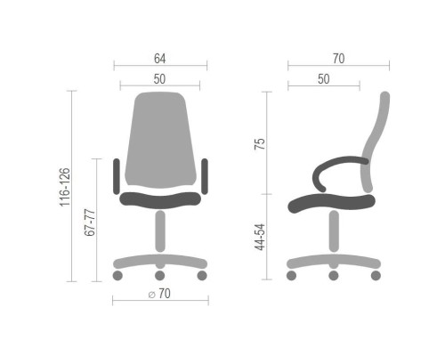 Крісло ігрове Аклас Канон PL TILT Синій (PU-чорний/cиній) (00062843)