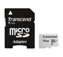 Карта пам'яті Transcend 16GB microSDHC class 10 UHS-I U1 (TS16GUSD300S-A)