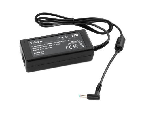 Блок живлення до ноутбуку Vinga HP 65W 18.5V 3.5А 4.5*3.0 (VPA-1835-HP4530-101)