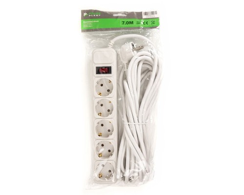 Мережевий фільтр живлення PowerPlant 7 м, 5 розеток, 3x1.5мм2, евростандарт (JY-1056/7) (PPSA10M70S5)