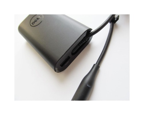 Блок живлення до ноутбуку Dell 50W 19.5V, 2.31A, роз'єм 7.4/5.0 (pin inside) + USB5V/1A (PA45W16-BA / A40318)