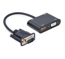 Перехідник Cablexpert VGA to HDMI/VGA+audio 3.5mm (A-VGA-HDMI-02)