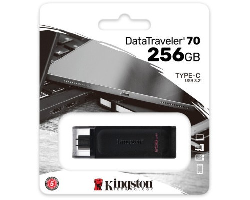 USB флеш накопичувач Kingston 256GB DataTraveller 70 USB 3.2 / Type-C (DT70/256GB)