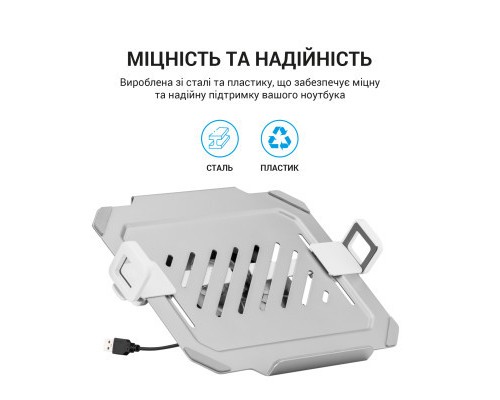 Підставка до ноутбука OfficePro для кронштейнів VESA 75x75,100x100 +RGB (LH474W)