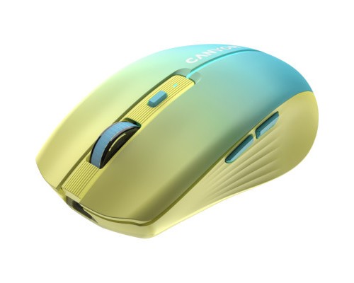 Мишка Canyon MW-44 LED Rechargeable Wireless/Bluetooth Yellow Blue (CNS-CMSW44UA)