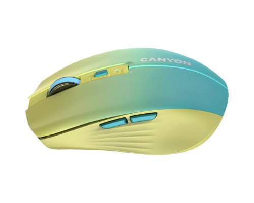 Мишка Canyon MW-44 LED Rechargeable Wireless/Bluetooth Yellow Blue (CNS-CMSW44UA)