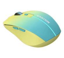 Мишка Canyon MW-44 LED Rechargeable Wireless/Bluetooth Yellow Blue (CNS-CMSW44UA)