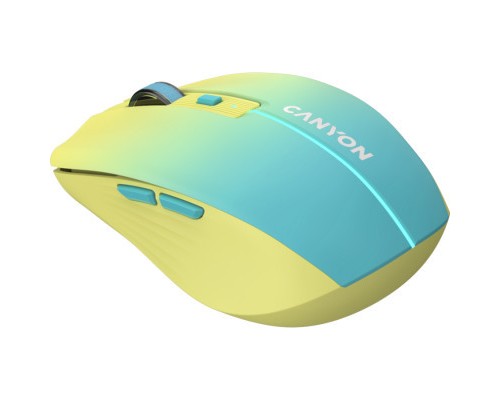 Мишка Canyon MW-44 LED Rechargeable Wireless/Bluetooth Yellow Blue (CNS-CMSW44UA)