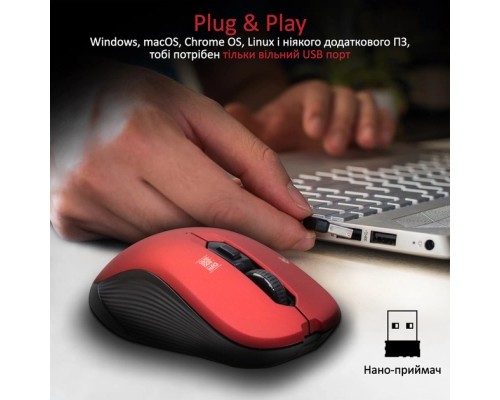 Мишка Promate Slider Wireless Red (slider.red)