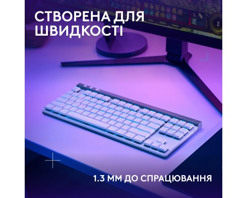 Клавіатура Logitech G515 TKL Lightspeed Tactile Bluetooth UA White (920-012539)