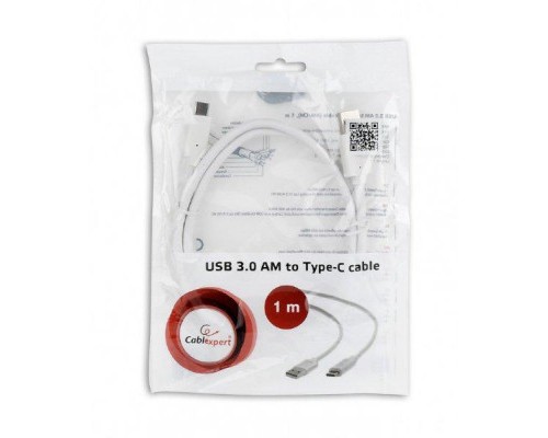 Дата кабель USB 3.0 AM to Type-C 1.0m Cablexpert (CCP-USB3-AMCM-1M-W)