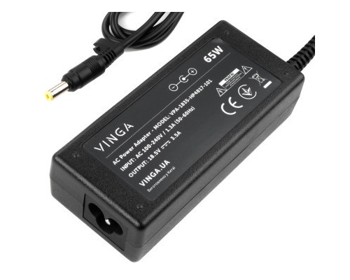Блок живлення до ноутбуку Vinga HP 65W 18.5V 3.5А 4.8*1.7 (VPA-1835-HP4817-101)