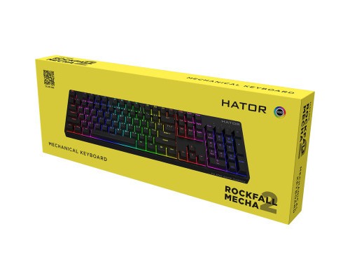 Клавіатура Hator Rockfall 2 Mecha Orange USB Black (HTK-710)