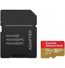 Карта пам'яті SanDisk 32GB microSD class 10 V30 Extreme PLUS (SDSQXBG-032G-GN6MA)