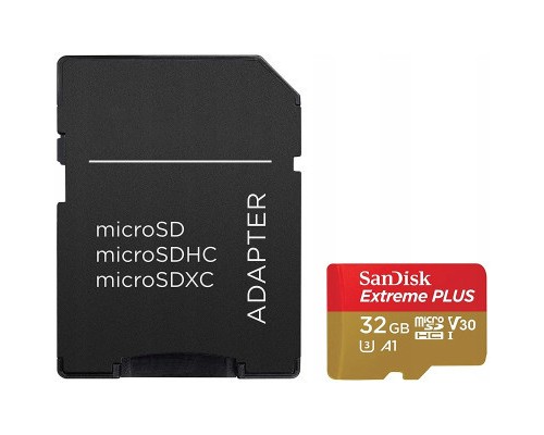 Карта пам'яті SanDisk 32GB microSD class 10 V30 Extreme PLUS (SDSQXBG-032G-GN6MA)