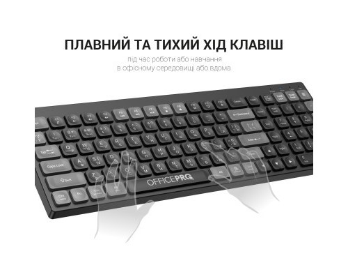 Клавіатура OfficePro SK985B Wireless/Bluetooth Black (SK985B)