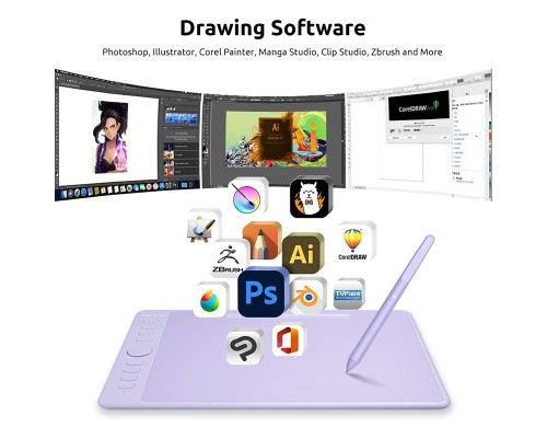 Графічний планшет Parblo Intangbo M Violet (INTANGBOMP)