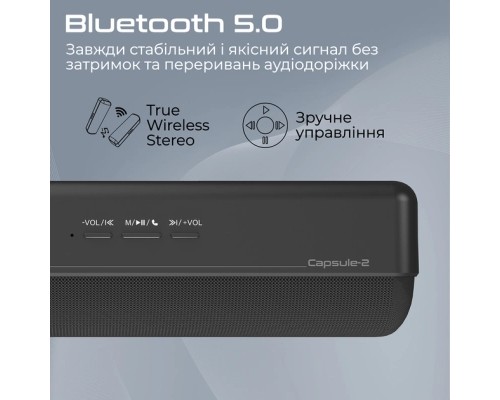 Акустична система Promate Capsule-2 Black (capsule-2.black)