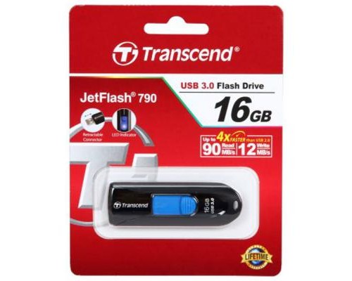 USB флеш накопичувач Transcend 16GB JetFlash 790 USB 3.0 (TS16GJF790K)
