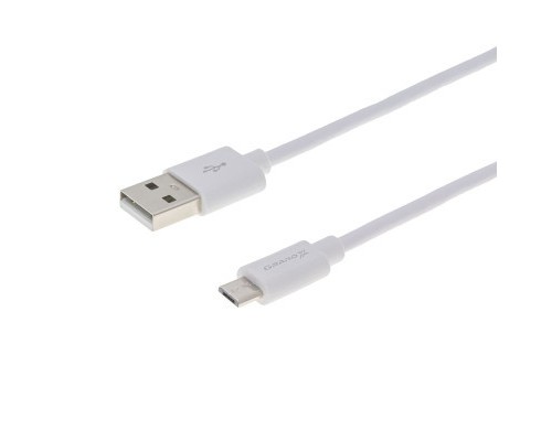Дата кабель USB 2.0 AM to Micro 5P 2.5m white Grand-X (PM025W)
