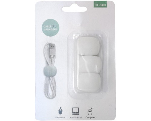 Тримач для кабелю Extradigital CC-969 Cable Clips, White (KBC1809)