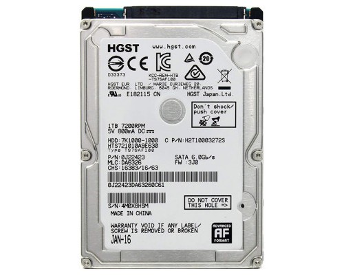 Жорсткий диск для ноутбука 2.5