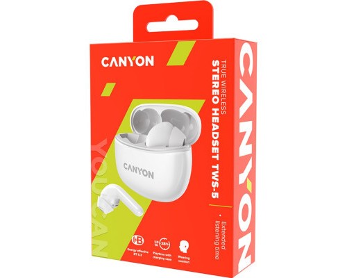 Навушники Canyon TWS-5 White (CNS-TWS5W)