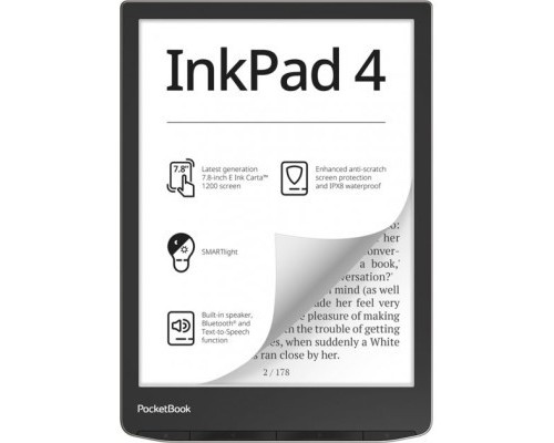 Електронна книга Pocketbook 743G InkPad 4, Stardust Silver (PB743G-U-CIS)