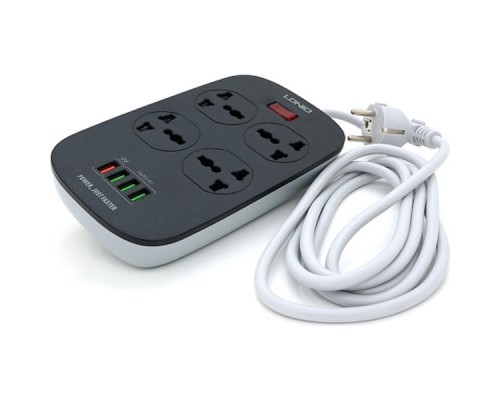 Мережевий фільтр живлення LDNIO SC4407, 3 роз+4USB (SC4407)