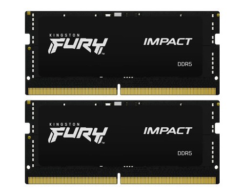 Модуль пам'яті для ноутбука SoDIMM DDR5 32GB (2x16GB) 6000 MHz Impact Kingston Fury (ex.HyperX) (KF560S38IBK2-32)
