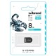 USB флеш накопичувач Wibrand 8GB Scorpio Black USB 2.0 (WI2.0/SC8M3B)