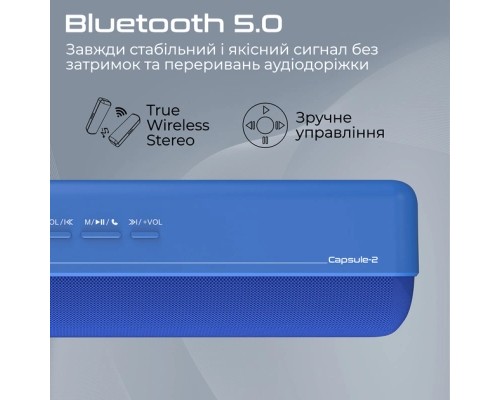 Акустична система Promate Capsule-2 Blue (capsule-2.blue)