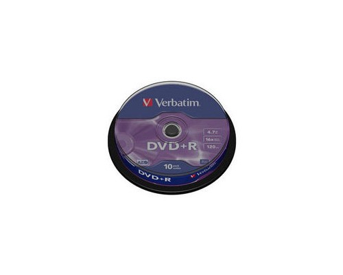 Диск DVD Verbatim 4.7Gb 16X CakeBox 10шт Silver (43498)