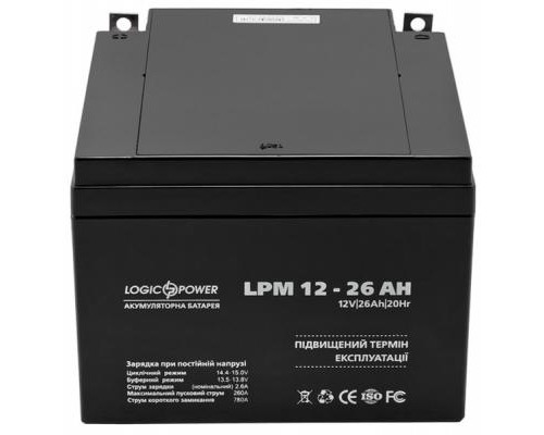 Батарея до ДБЖ LogicPower LPM 12В 26Ач (4134)