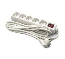 Мережевий фільтр живлення PowerPlant 3 м, 5 розеток, 3x1.0мм2 (PPSA08M30S5)