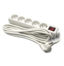 Мережевий фільтр живлення PowerPlant 3 м, 5 розеток, 3x1.0мм2 (PPSA08M30S5)
