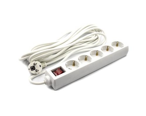 Мережевий фільтр живлення PowerPlant 7 м, 5 розеток, 3x1мм2 (PPSA08M70S5)