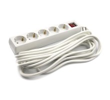 Мережевий фільтр живлення PowerPlant 7 м, 5 розеток, 3x1мм2 (PPSA08M70S5)