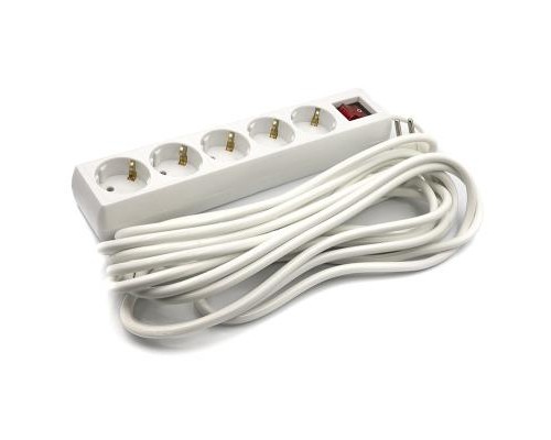 Мережевий фільтр живлення PowerPlant 7 м, 5 розеток, 3x1мм2 (PPSA08M70S5)