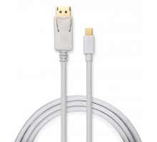 Кабель мультимедійний Mini Display Port to Display Port 1.8m 4K white Vinga (VCPMDPDP1.8WH)