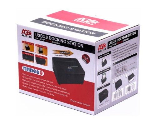 Док-станція для накопичувачів AgeStar USB3.0 black (3UBT7 (Black))