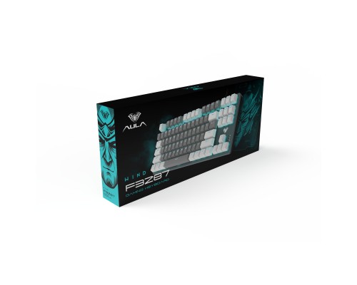 Клавіатура Aula F3287 Keycap KRGD Blue USB UA White/Grey (6948391240688)