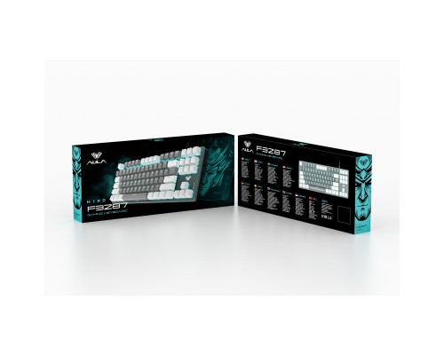 Клавіатура Aula F3287 Keycap KRGD Blue USB UA White/Grey (6948391240688)