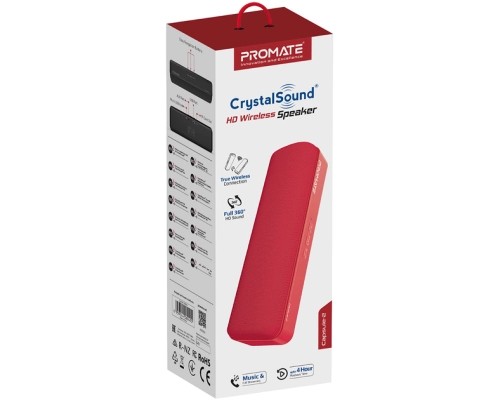 Акустична система Promate Capsule-2 Red (capsule-2.red)
