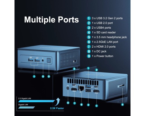 Комп'ютер GEEKOM Mini IT13 / i7-13620H, 32GB, SSD 1TB, WIN11 Pro (GMIT13i713620-321T-EU)