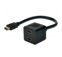 Кабель мультимедійний HDMI F to 2xHDMI M Digitus (AK-330400-002-S)