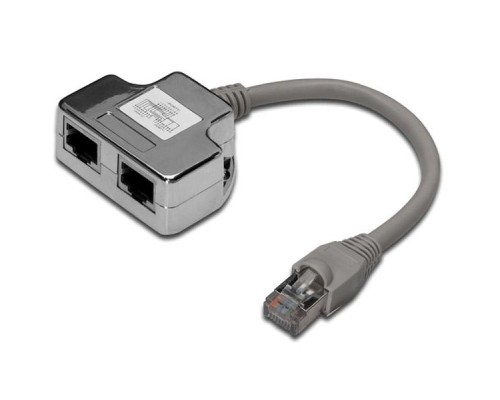 Розгалужувач Digitus витой пары, STP, cat.5e, 1x2RJ-45 (DN-93904)