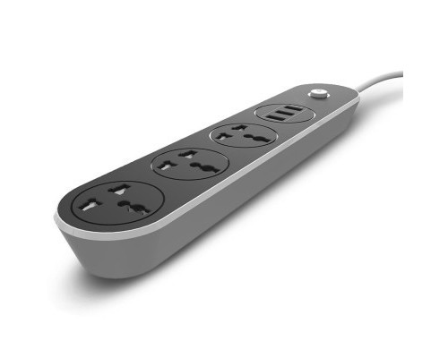 Мережевий фільтр живлення ColorWay CW-CHU33B, 3 розетки/3USB Black 1.8M (CW-CHU33B)