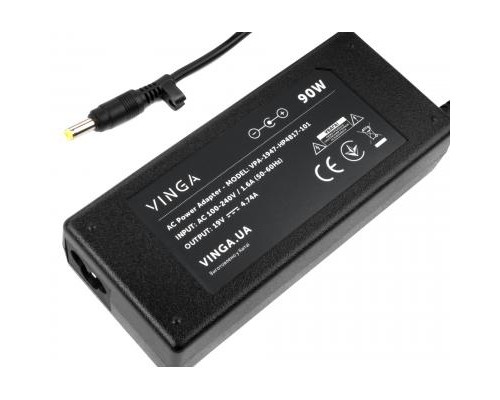 Блок живлення до ноутбуку Vinga HP 90W 19V 4.74A 4.8*1.7 (VPA-1947-HP4817-101)