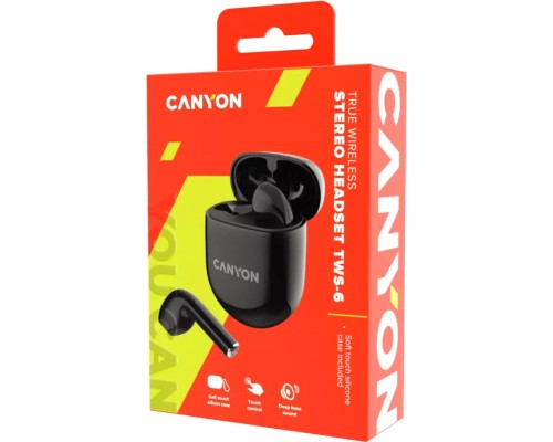 Навушники Canyon TWS-6 Black (CNS-TWS6B)